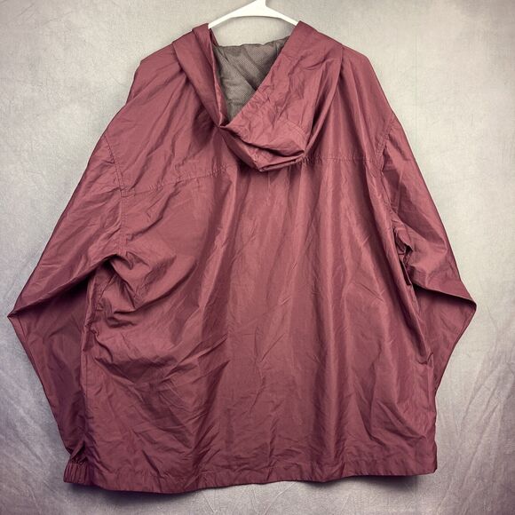Bubba Gump Windbreaker Jacket Men's XXL Maroon Hooded Shrimp Co Forrest Gump - Picture 2 of 11